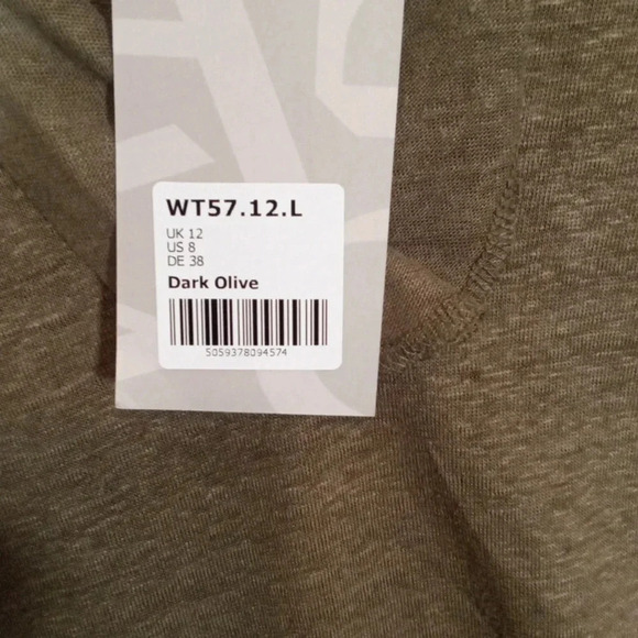 Wrap London Tunic blouse 100% linen olive green women's size 8 - Picture 6 of 10